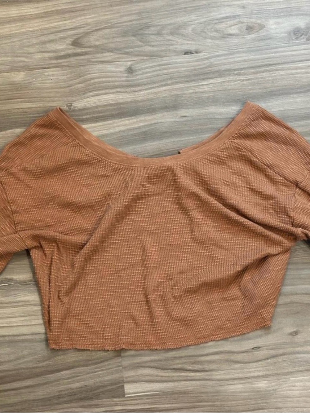 Aerie knit brown/tan crop top
